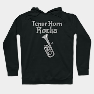 Tenor Horn Rocks, Hornist Heavy Rock Brass Musician Hoodie